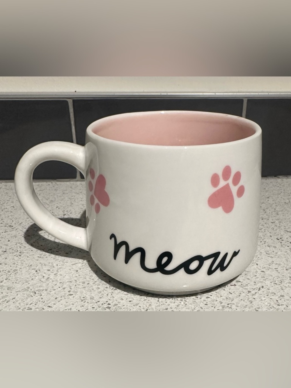 Cat Coffee Cup Hidden Ceramic Animal Inside Mug Ceramic Cat 'Meow' Mug
